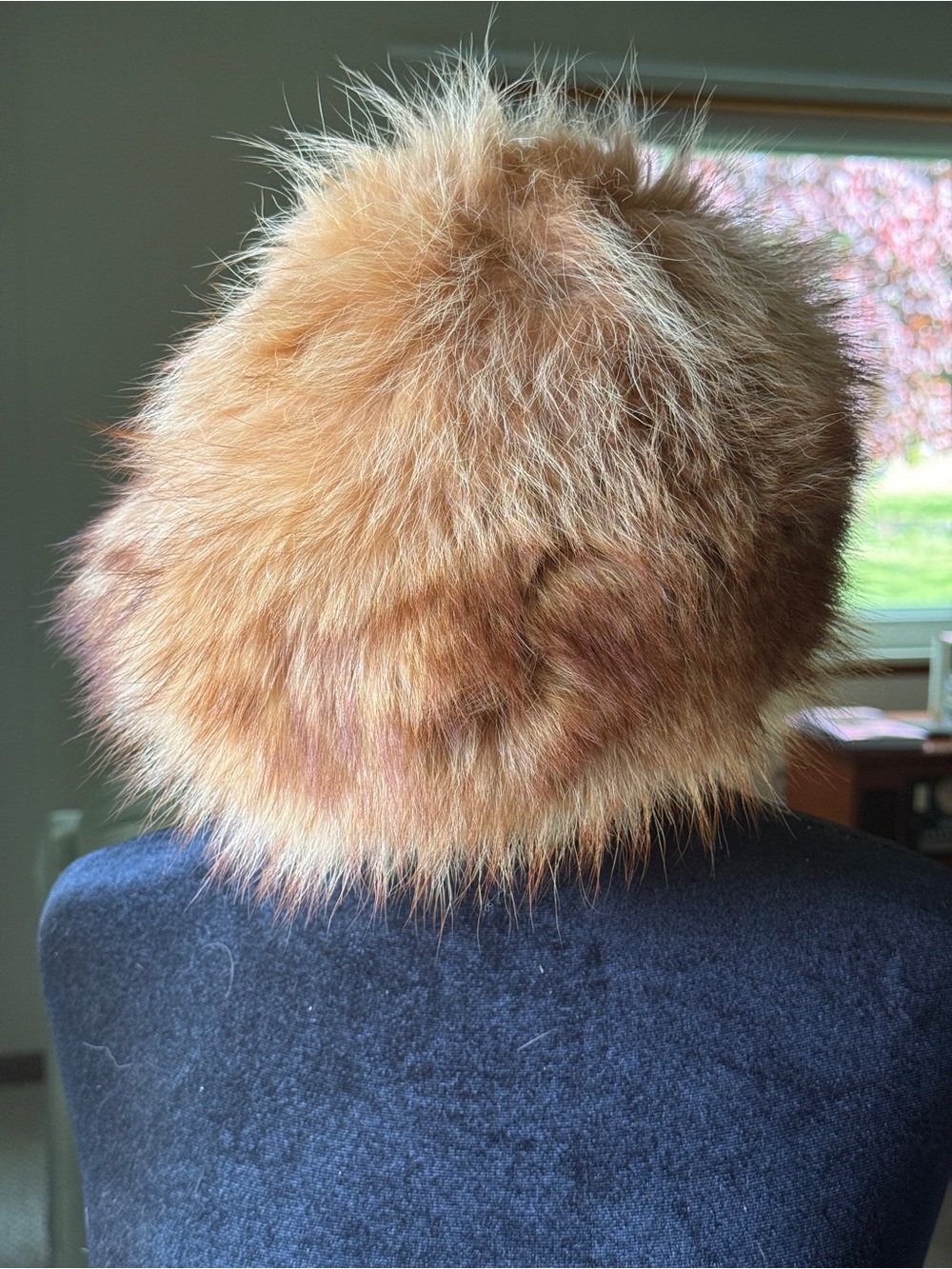 Faux Fur Bucket Hat in Light Brown